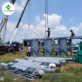fully circular waste plastic recycling pyrolysis to oil production line/system with container design